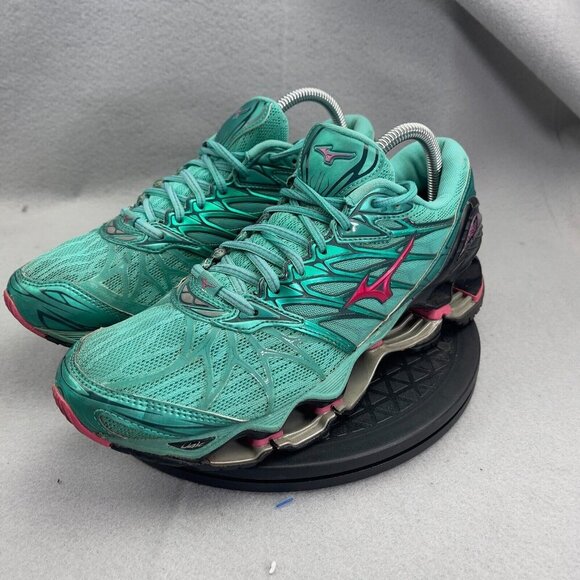 Mizuno  Wave Prophecy 7 Running Shoe Green Womens Size 9.5 - Picture 1 of 12